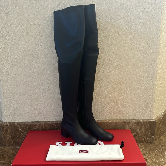 BNIB STAUD Aimee Over-The-Knee Boots in Black - Size 35 - Picture 2 of 9